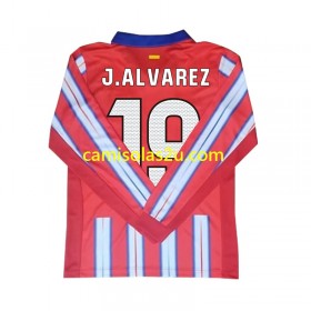 Camisolas de futebol Atlético Madrid Julian Alvarez 19 Equipamento Principal 2024/25 Manga Comprida